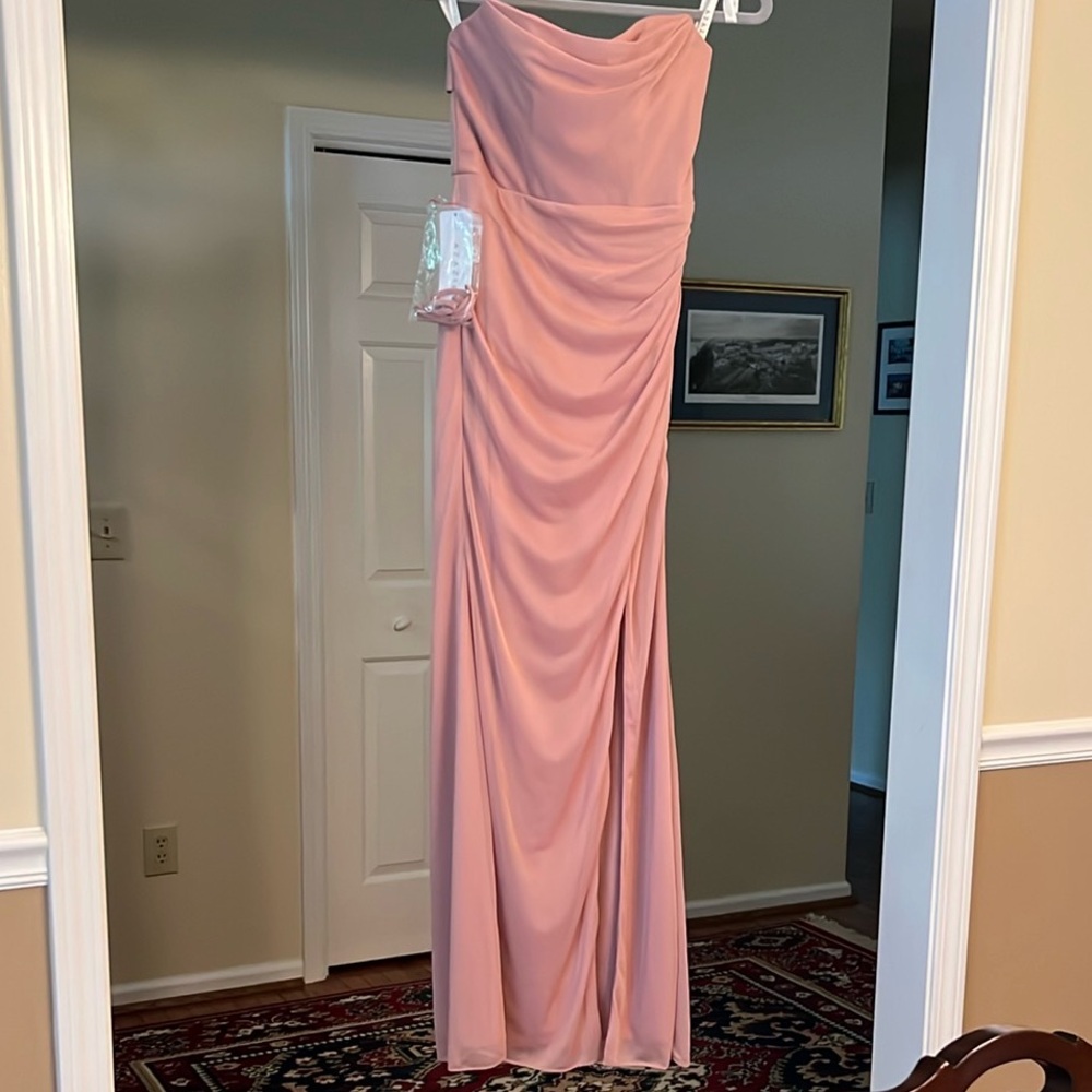 Azazie Leonis Dress Dusty Rose